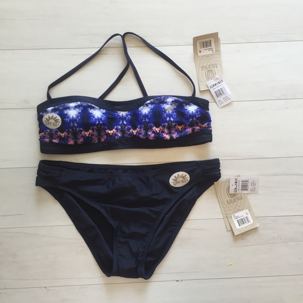 Balance Athletic Bikini Racerback Navy Blue UPF 50